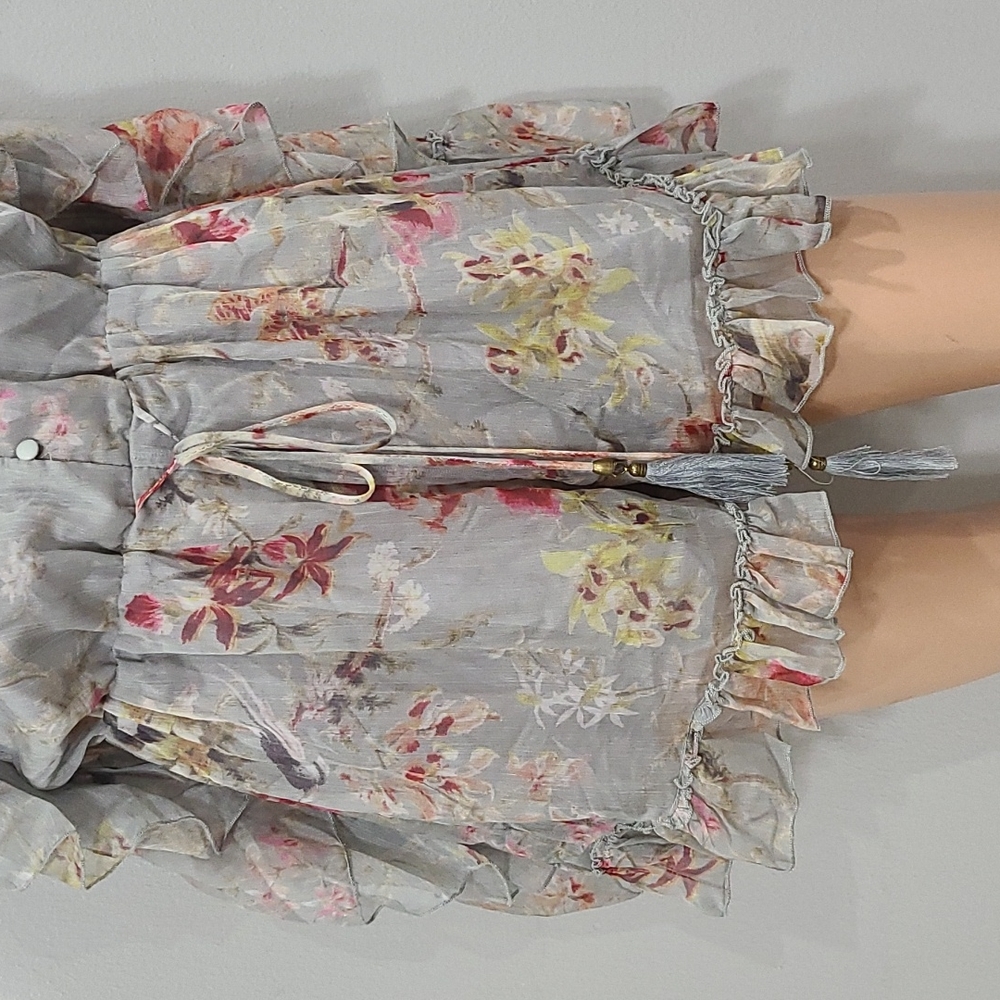 SWOON RUFFLE FLORAL GEORGETTE ROMPER SIZE S/M - Picture 9 of 16